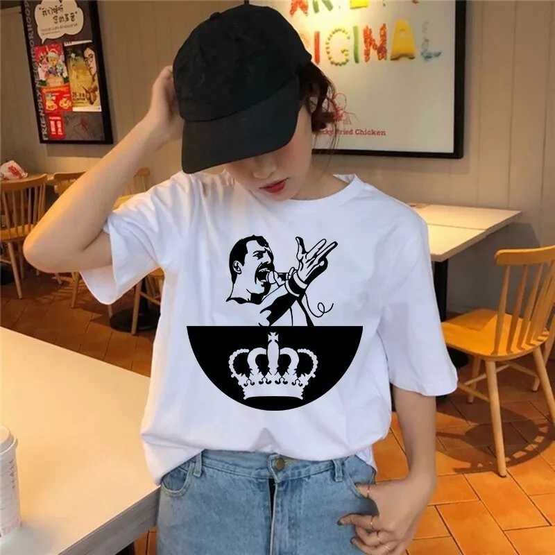 Freddie Mercury T Shirt The Queen Band Rock T-Shirt Women Hip Hop Casual Tshirts Harajuku Female Top Tee Shirts Streetwear - Цвет: 14