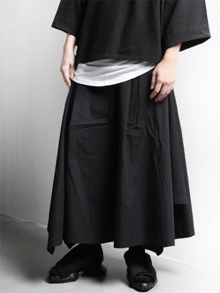 Men's Wide-Leg Pants Spring And Autumn New Classic Dark Irregular Design Japanese Trend Loose Leisure Large Size Pants