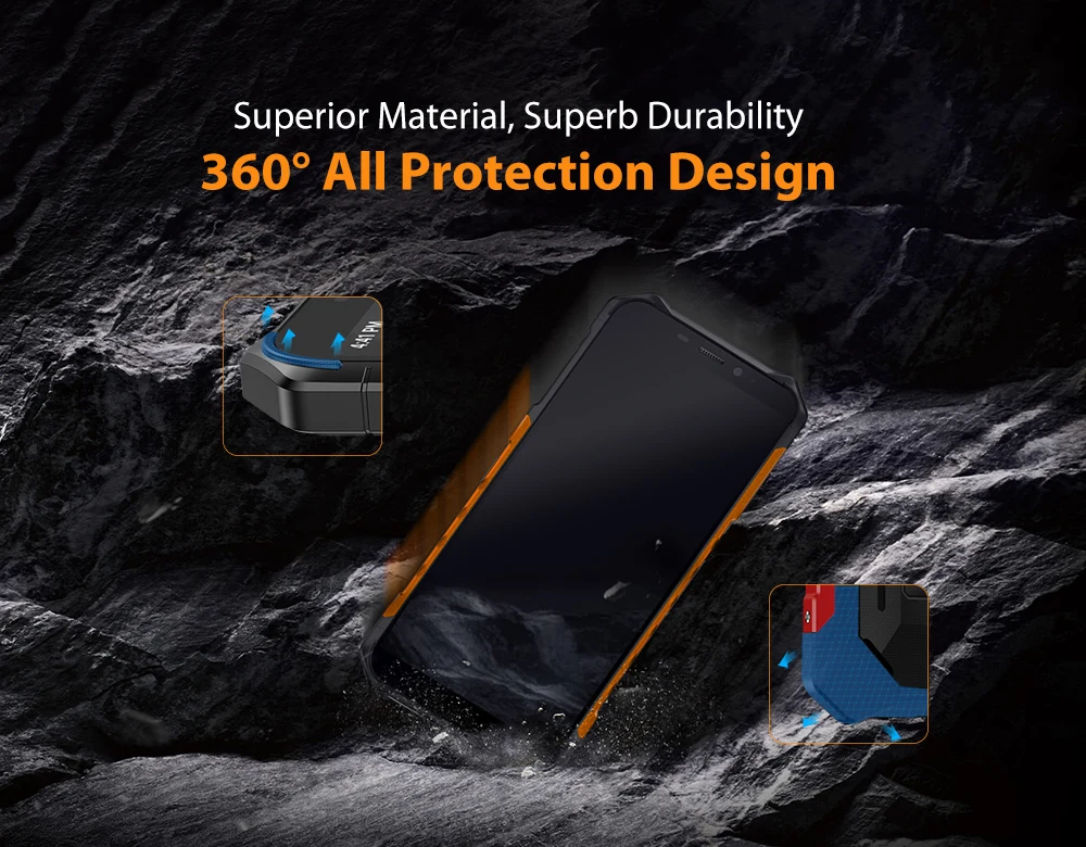 Ulefone Armor X5 IP68 Rugged Waterproof Smartphone MT6762 Octa core Android 10.0 Cell Phone 3GB 32GB NFC 4G LTE Mobile Phone best android cell phone for the money