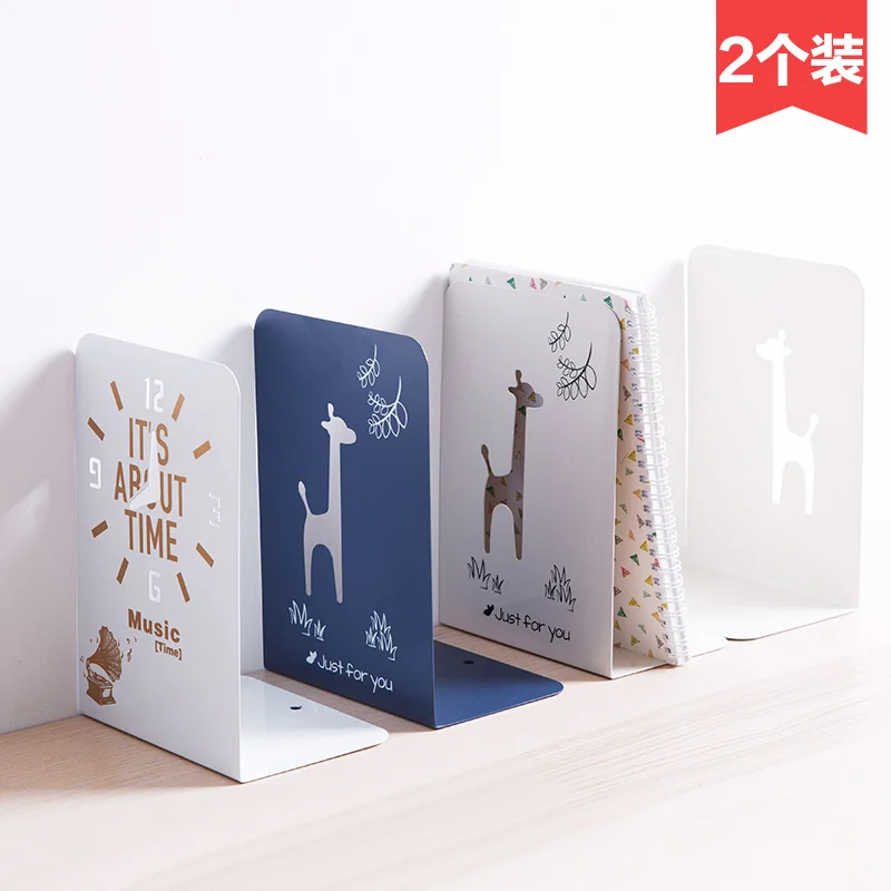 

Metal cartoon book stand creative office iron bookshelf student desk block by book stand