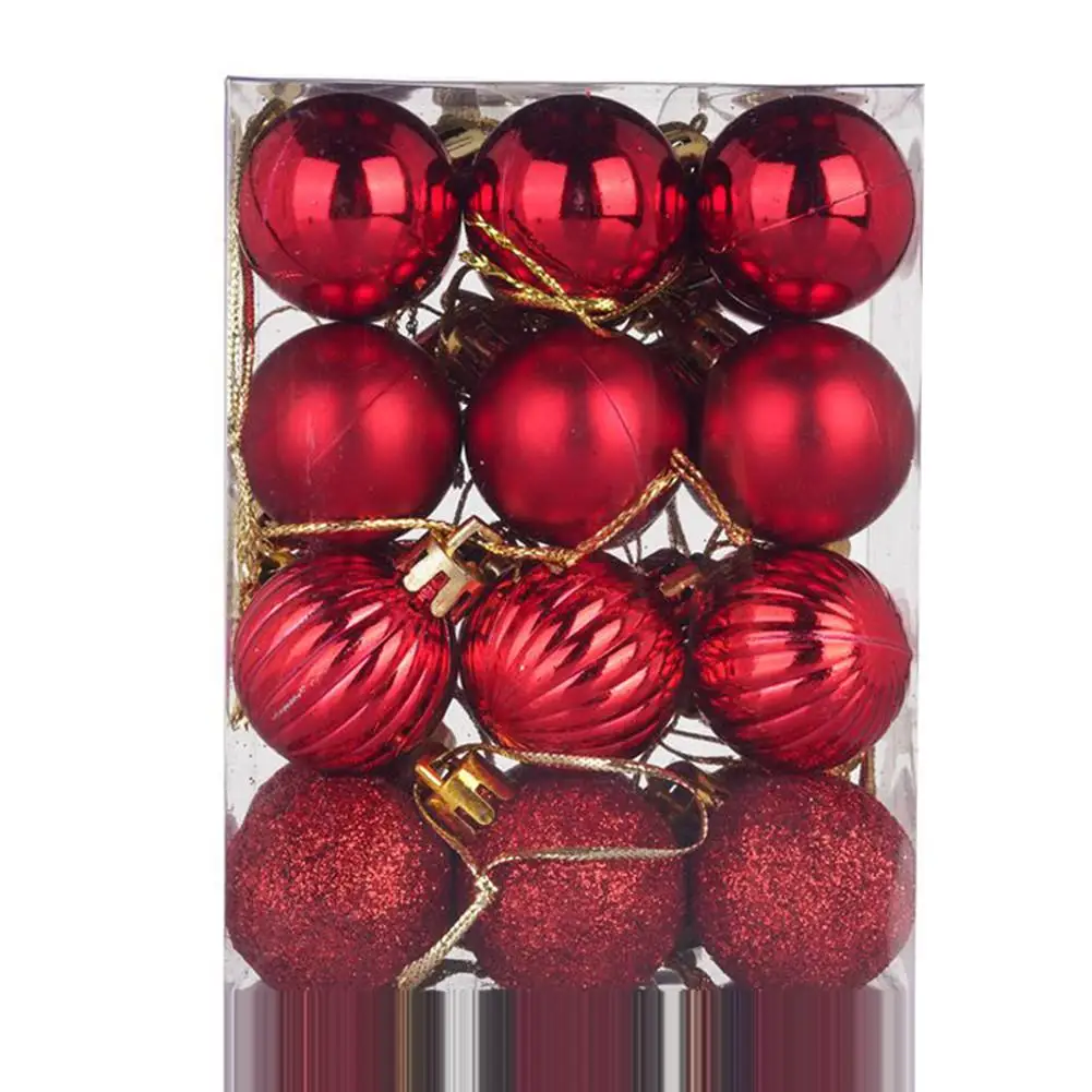Christmas Tree Hanging Ball Plastic Painted Ball Party Supplies for Family Gathering Christmas Party Decoration