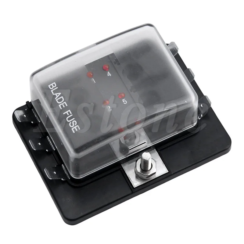 

Free delivery 6 Way DC32V Mini Car Truck ATC/ATO Blade Fuse Box Holder LED Warning Kit