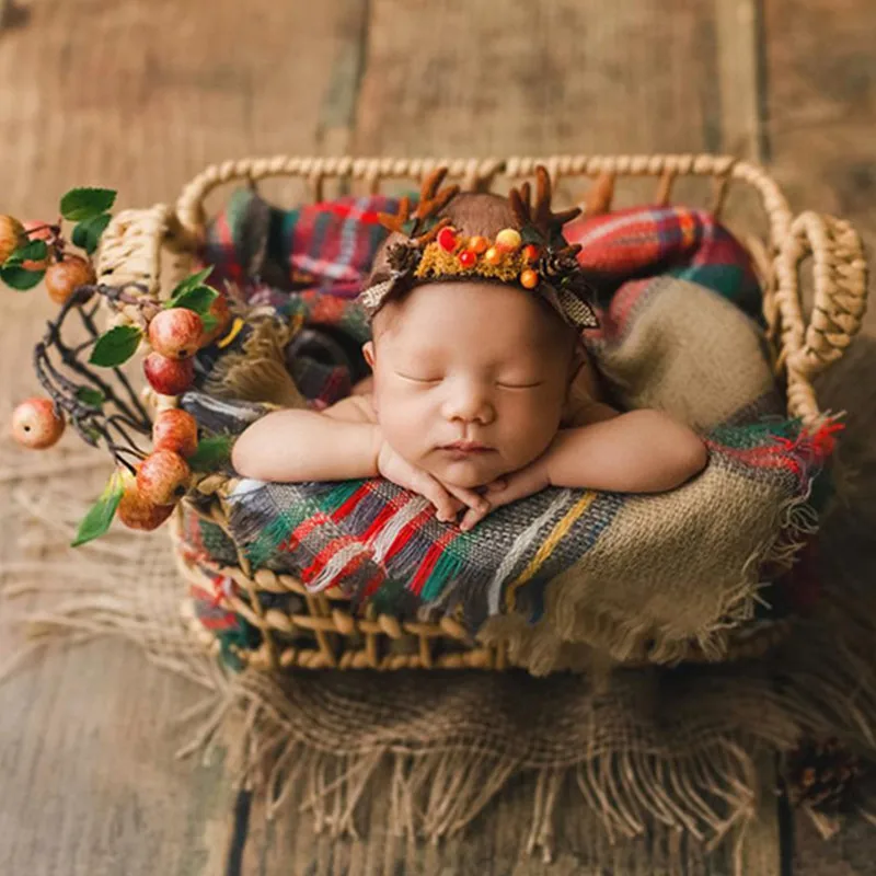 Photography Baby Props Baby Shoot Studio Woven Accessori Basket Photo Props  Baby Newborn Photography Prop Newborn Accessori