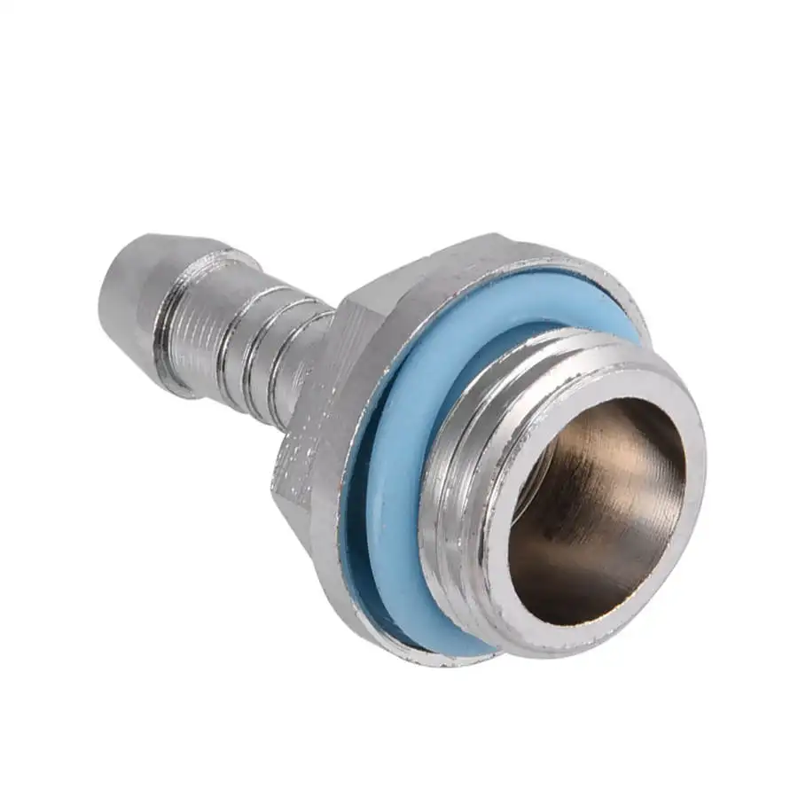 Copper Barb-Fitting PC Water Cooling Two-Touch Fitting G1/4 Thread Barb Connector 6pcs For Tube 5.5mm/7.5mm/9.2mm/11mm Diameter extender fitting,angled adapter fitting,water cooling fitting