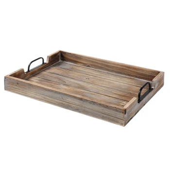

Wood Breakfast Tray Decorative Table Tray Bed Tray Table Tea Tray with Handles