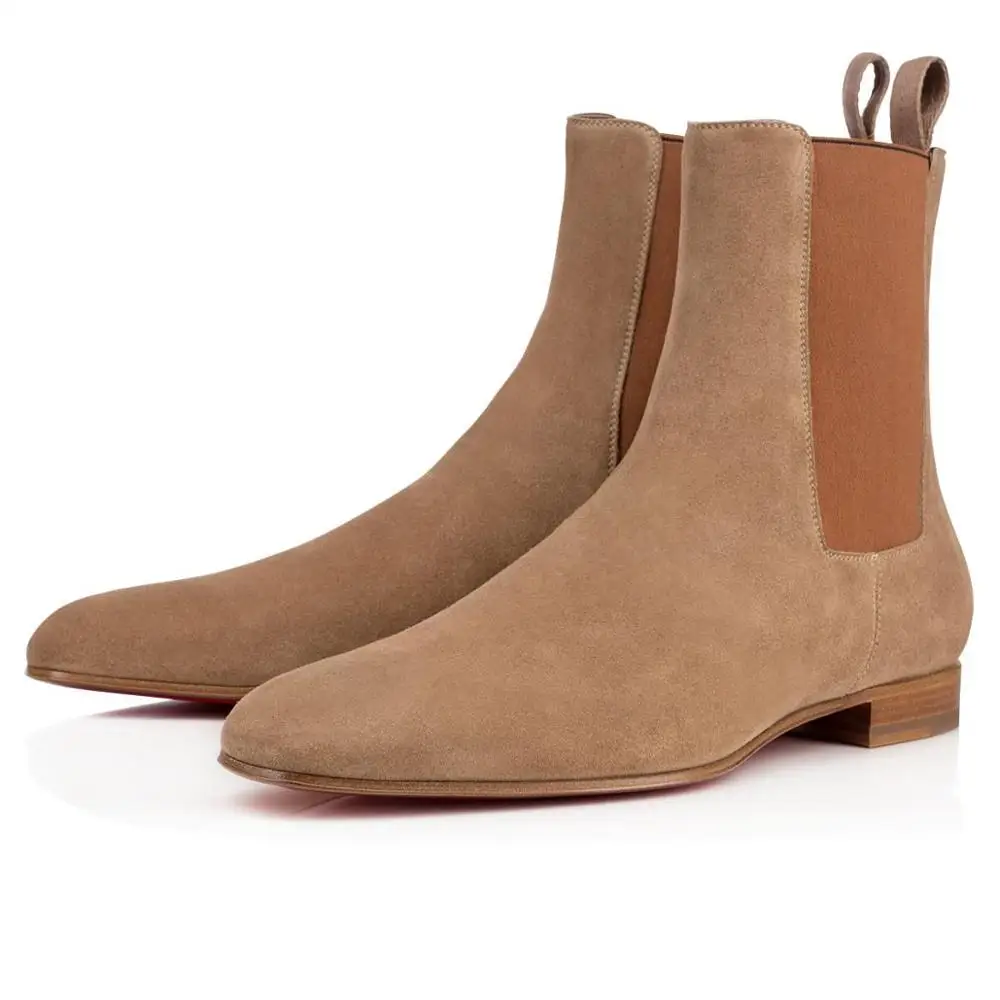 red bottom flat boots
