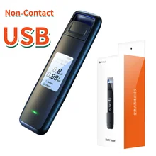 Portable Non-Contact Air Blowing Alcohol Tester Digital Display Screen USB Rechargeable BAC Tester Police Grade High Accuracy