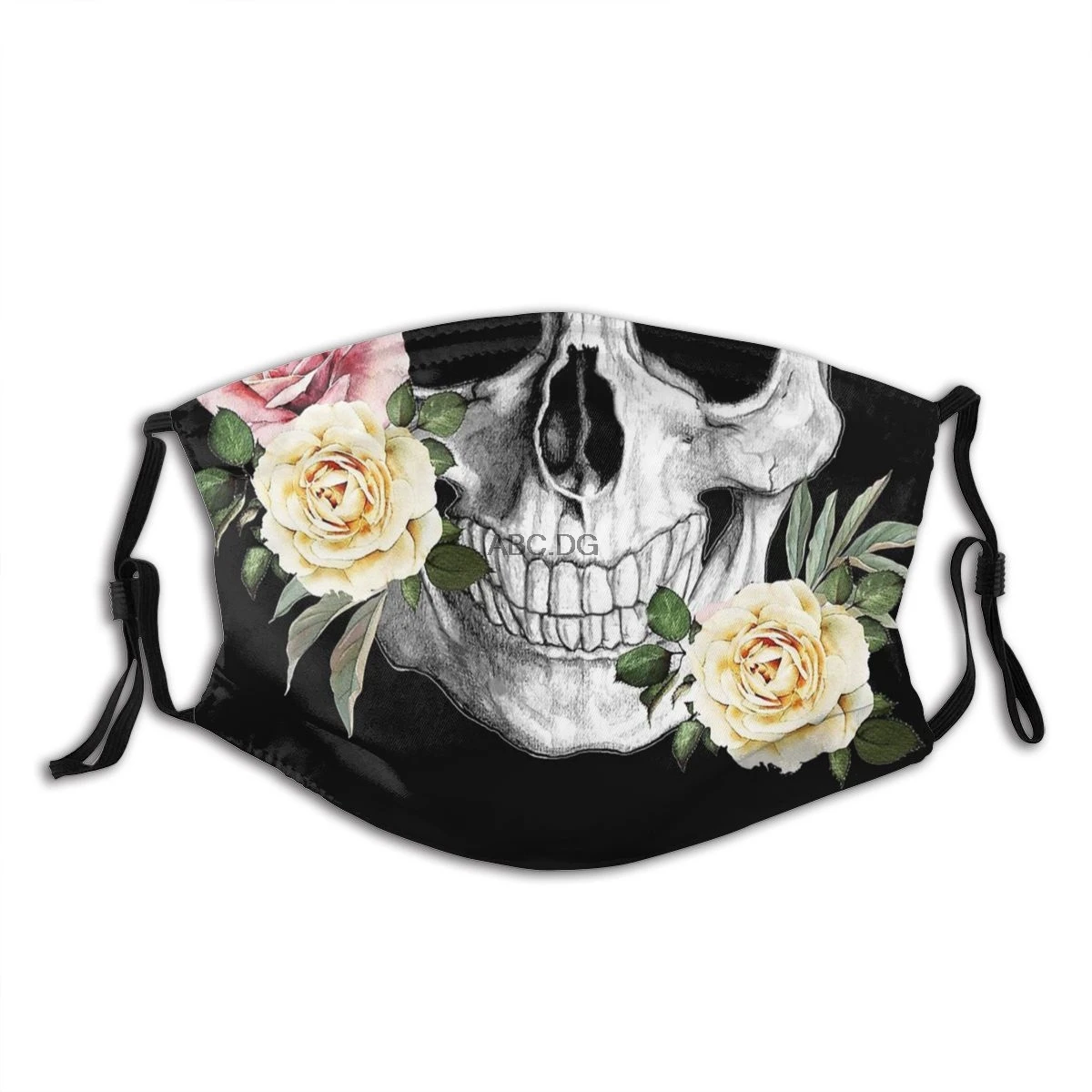 Sugar Skull Skeleton Roses Mouth Face Mask Mexican The Day Of Dead Anti Haze With Filters Respirator | Аксессуары для одежды