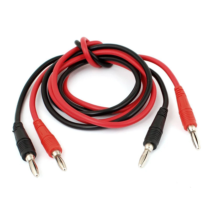 

School Physics Lab Multimeter 4mm Banana Plug Probe Test Cable 1m Pair