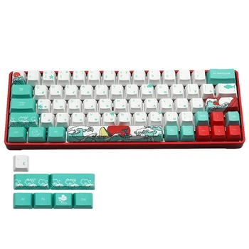 

Russian Sea Coral Ukiyo-e Keycap Dye Sublimation OEM Profile For GH60 GK61 GK64 E65C