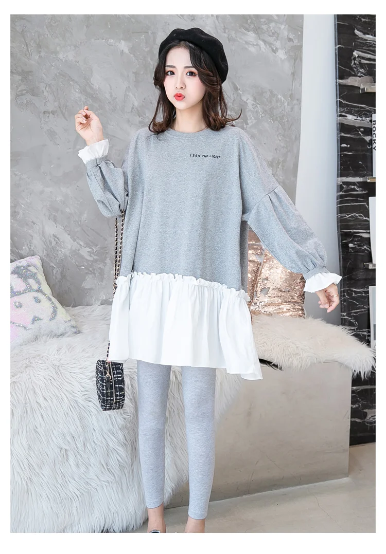 HAYBLST Брендовое женское платье Новинка Весна плюс размер 2XL элегантное Kawaii Vestidos свободное с длинным рукавом корейский Стиль Лоскутная Одежда
