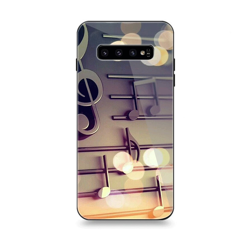 Чехол стекло для samsung A10 A20 A30 A40 A50 A60 A70 S7 Edge S8 Plus Note 8 9 S10 Чехол I Love старая музыкальная нота