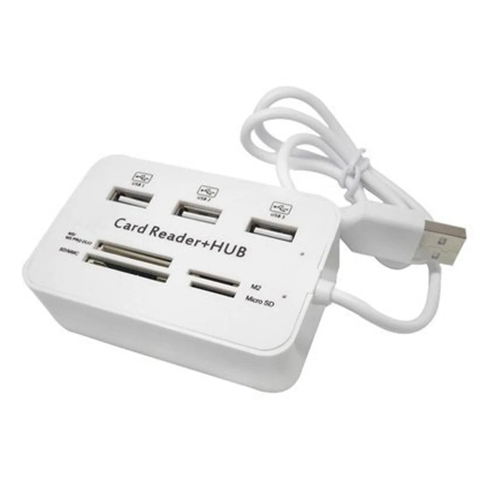 USB 2.0 3 порта USB Multi-In-1 концентратор MS SD M2 TF считыватель карт памяти Алюминиевый адаптер IJS998 - Цвет: USB 2.0