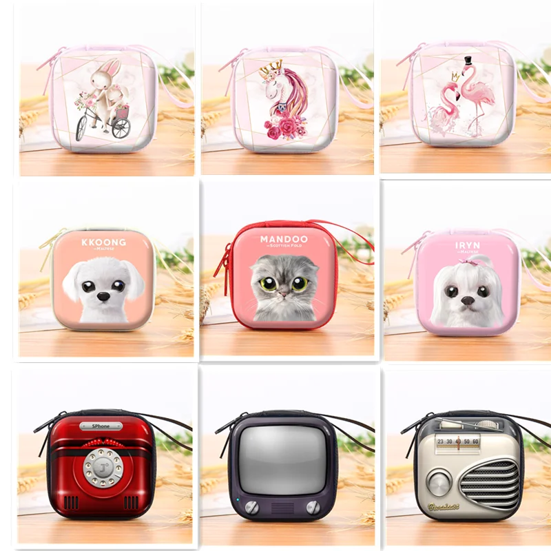 VOGVIGO Cartoon Animal Vintage Coin Purses Women Wallets Card Holders Key Bag Money Bags for Girls Purse Kids Organiser Pouches