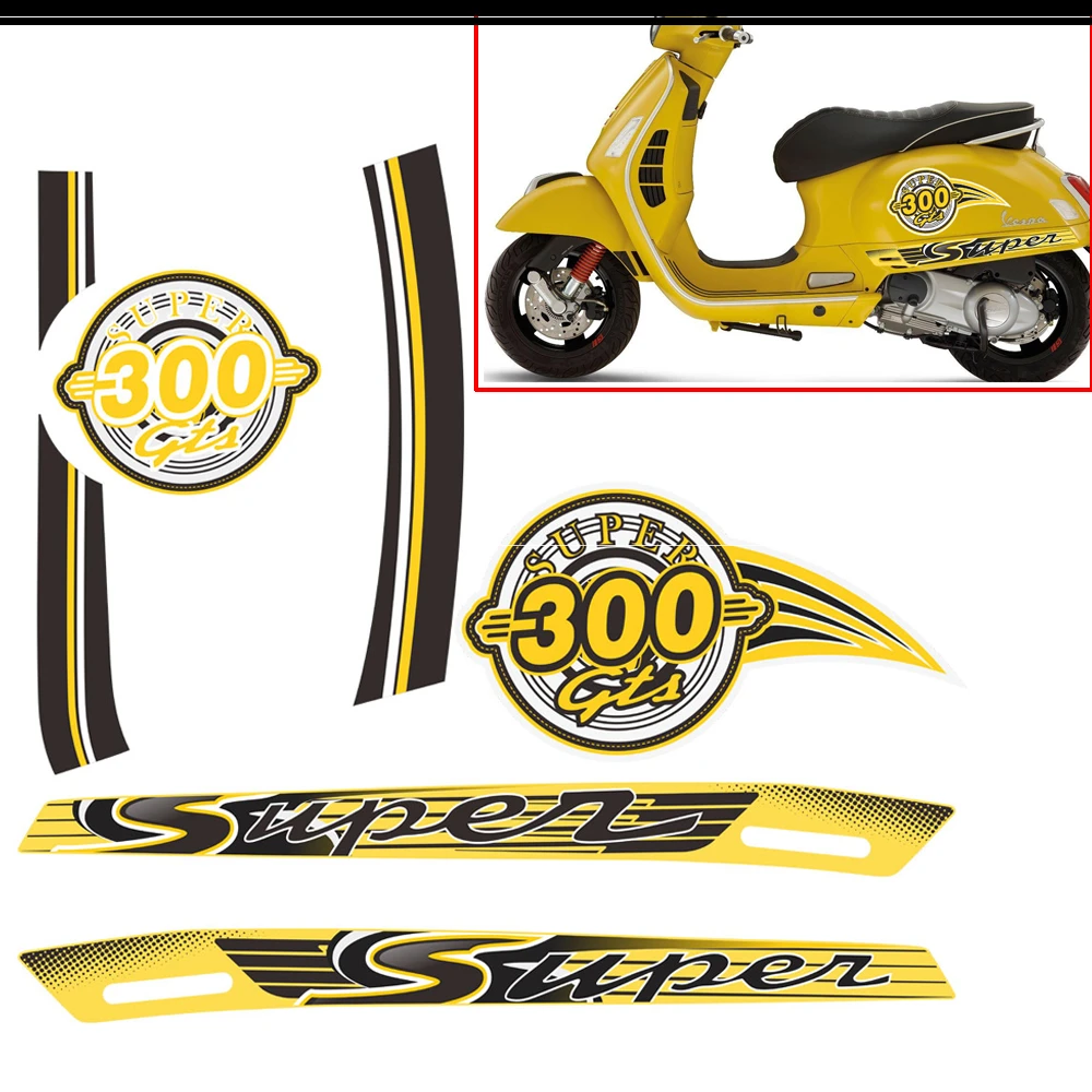 Scooter For Piaggio Vespa Gts 300 Gts300 Super Sport Decal Stickers Emblem  Badge Logo Cover Gts300 Panel Protector Accessories - Decals & Stickers -  AliExpress
