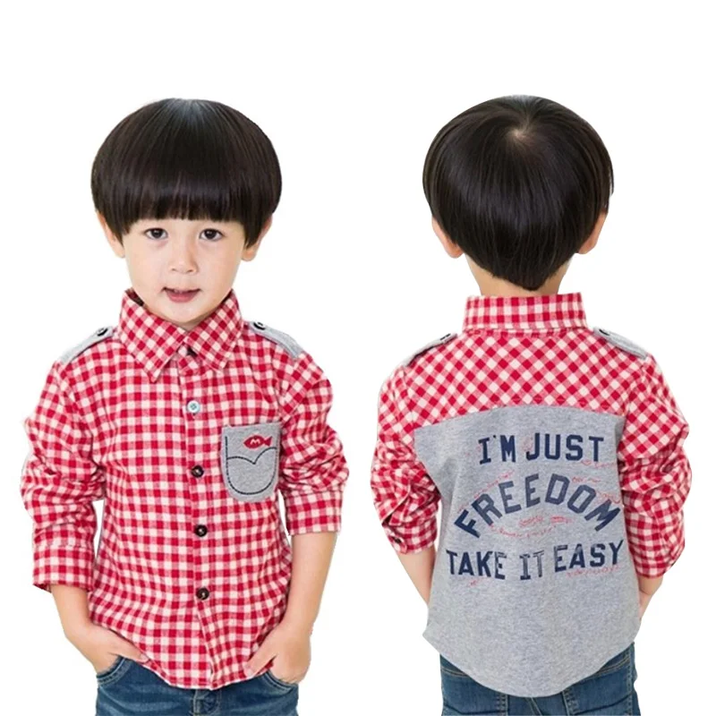 Детские рубашки для маленьких мальчиков От 2 до 6 лет, модная классическая Повседневная одежда в клетку для мальчиков, новая весенняя одежда рубашка в клетку с отложным воротником