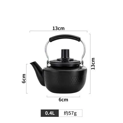 Японский алюминиевый сплав фильтрации мини-чайник чай цветочный горшок сделать кунгфу чайная церемония кофе teaware черный 0,4/0,6/0.9L - Цвет: 1