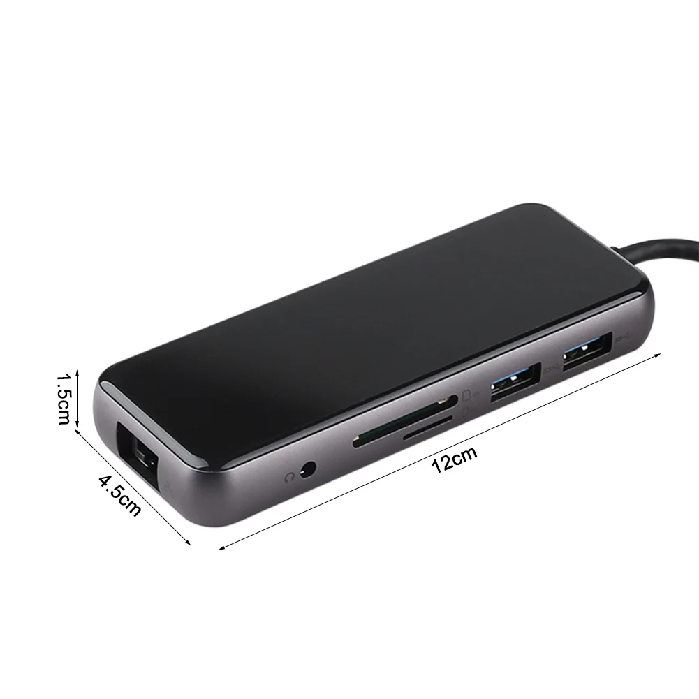 USB-C концентратор type C концентратор для VGA USB 3,0 Thunderbolt 3 HDMI 3,5 мм аудио RJ45 адаптер для MacBook Pro samsung Galaxy S9 USB C концентратор