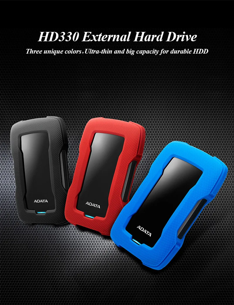 ADATA HD330 2.5'' External HDD 1TB 2TB Durable Hard Disk Drive USB 3.2 Gen 1 External Storage Disk best hard disk in the world