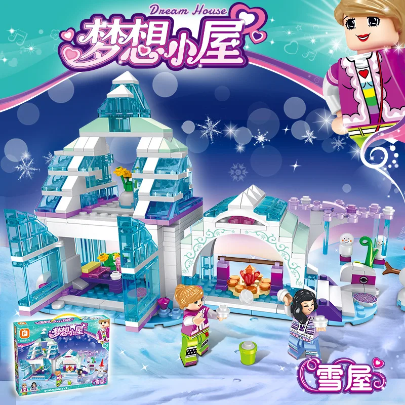 

Party Orange Building Blocks Fc3502 Dream Cabin Igloo GIRL'S Series Small Particles Educational Assembled Inserted Building Bloc
