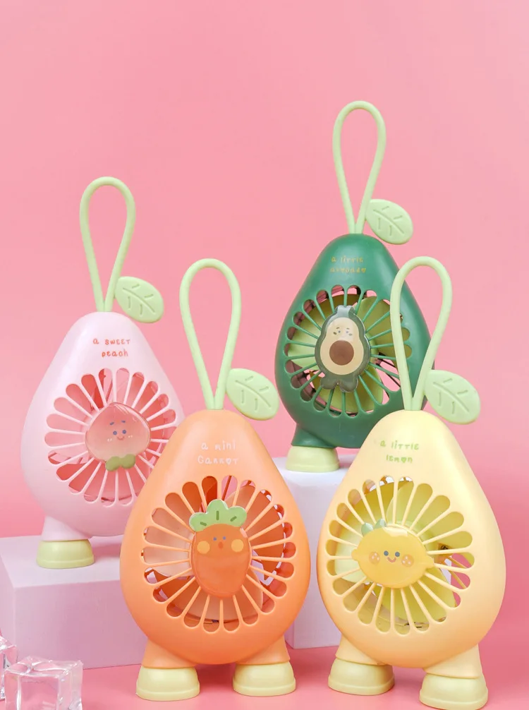 

Avocado Shape USB Charging Fan Summer Cartoon Portable Mini Fruit Handheld Fan Out-going Hiking Mini Fans