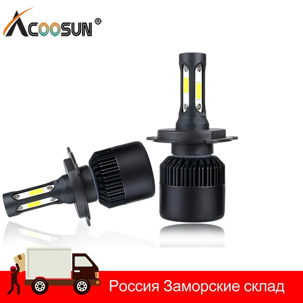 H4 светодиодный 6500k 12V автомобильные фары для авто h7 h11 9005 9006 h1 светодиодные