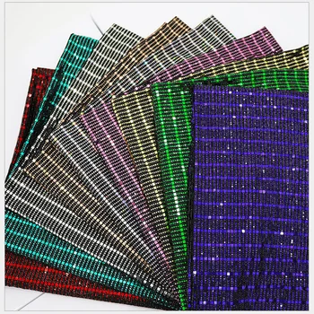 

Knitwear embroidered punched Laser Bling sequins fabric material