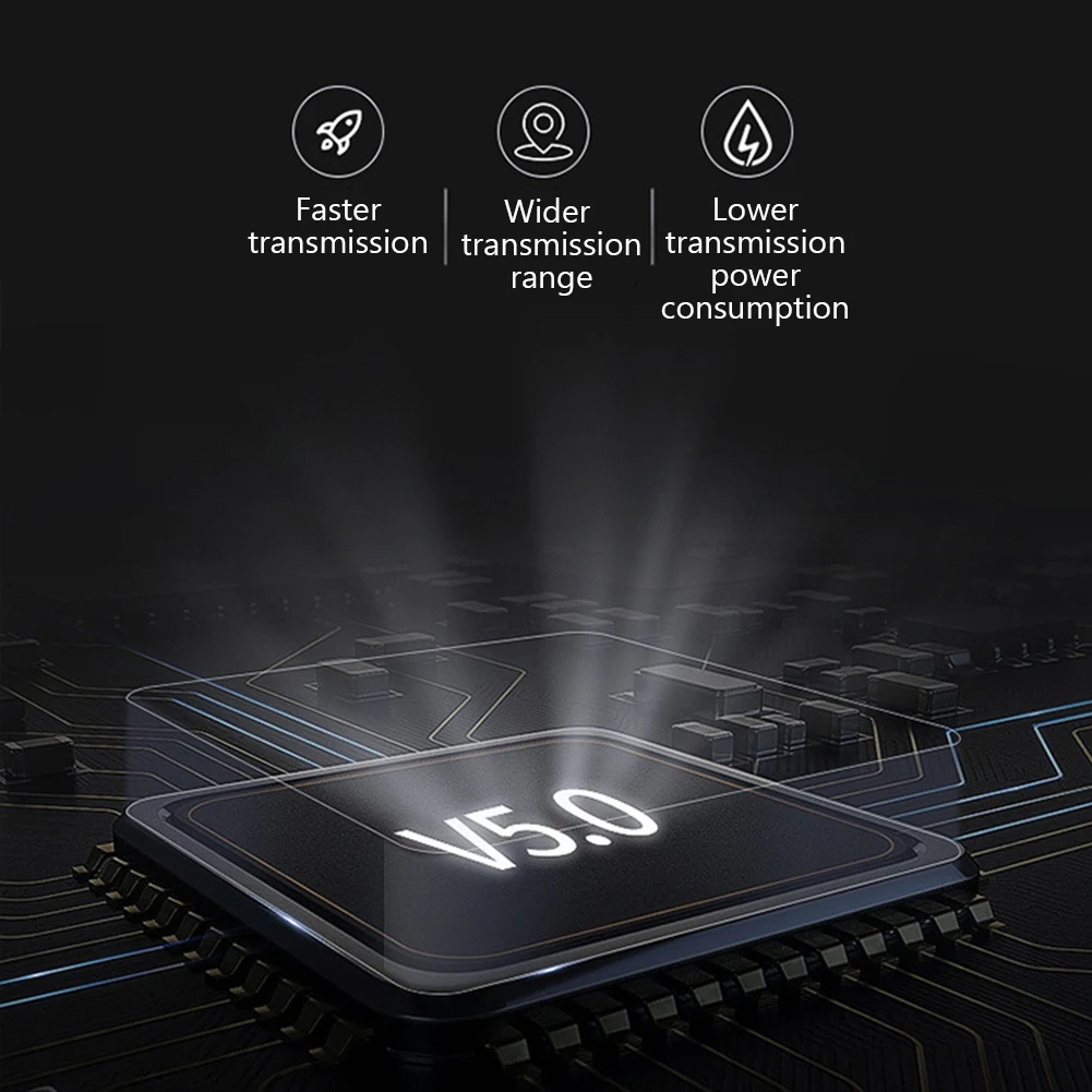 С микрофоном в ухо стерео звук беспроводной Bluetooth наушники шумоподавление сенсорное управление Автоматическое Сопряжение перезаряжаемый