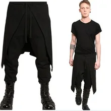 Zogaa Men Casual Pants Black Hip Hop Pants Men Harem Trousers Full-Length Patchwork Cross-pants Drop Hombre Baggy Trousers