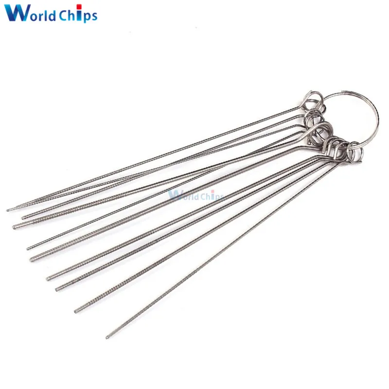 

10 Kinds Stainless Steel Needle Set PCB Electronic Circuit Through Hole Needle Desoldering Welding Repair Tool 80mm 0.7-1.3mm