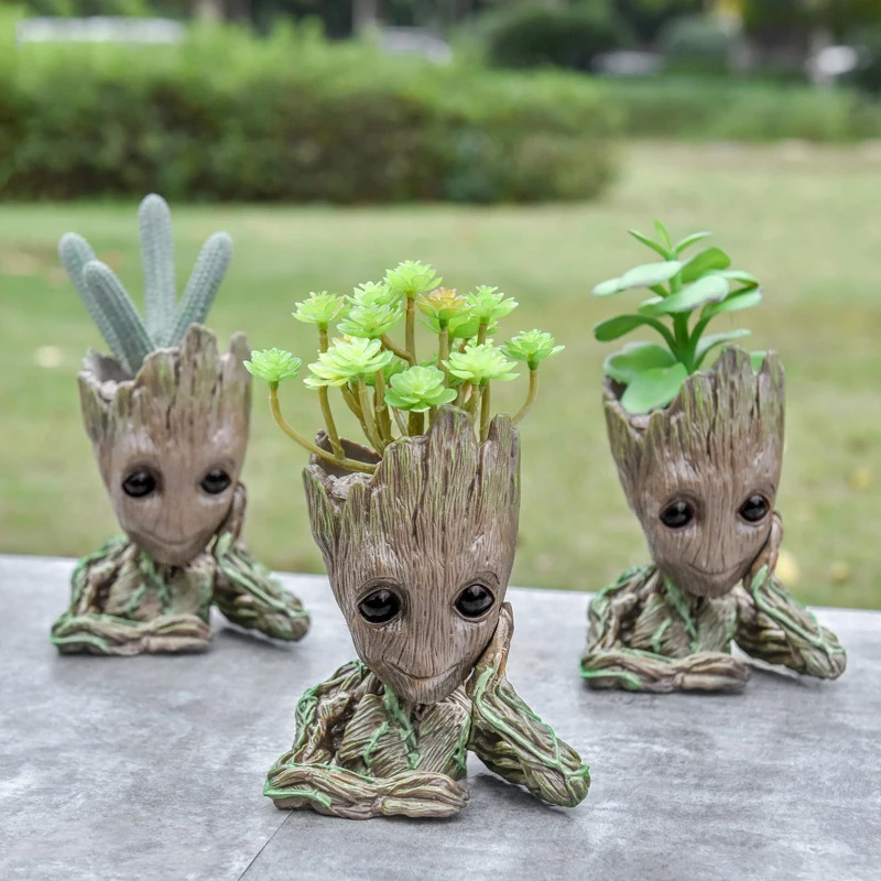 Flower-Pot-Baby-Groot-Flowerpot-Cute-Toy-Pen-Pot-Holder-PVC-Hero-Model-Baby-Tree-Man