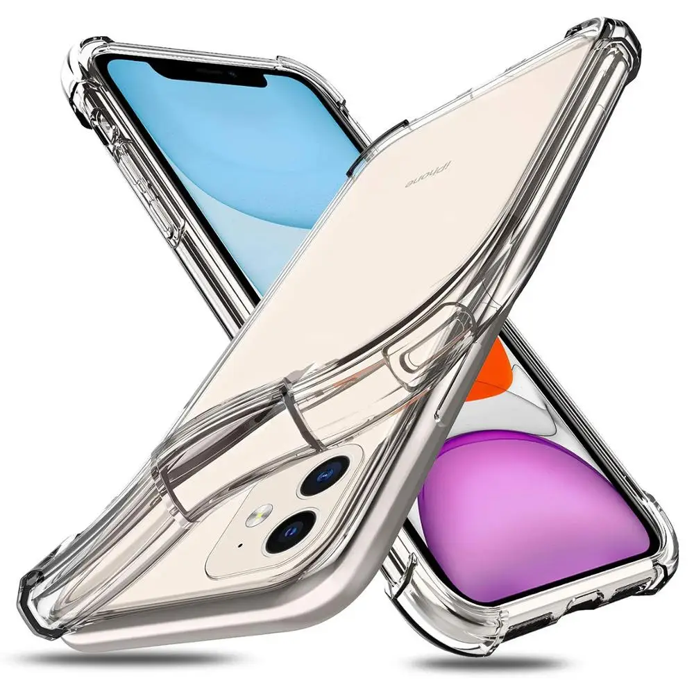 

High Quality Case For iPhone 11 Case Heavy Duty Drop-proof Clear Soft TPU Case Cover For Apple iPhone 11 Pro Max Coque Fundas