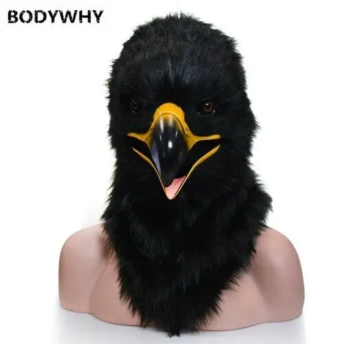 black Wolf Head Mascot Costume Can Move Mouth Head Suit Halloween Outfit Cosplay 