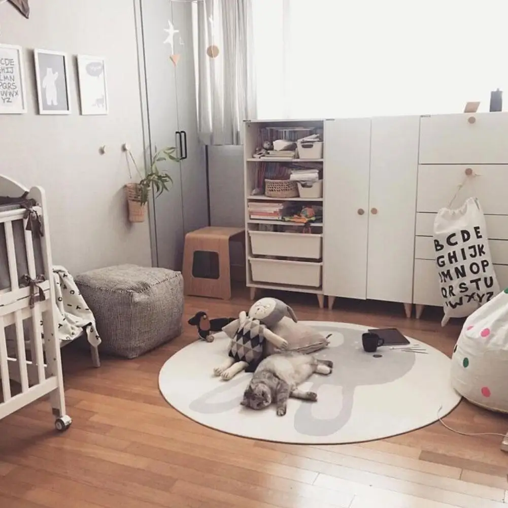 Игровой коврик, Круглый единорог, ползающее одеяло, коврик для детской игры, коврик для пола, детский спортивный ковер, декор для комнаты, диаметр 120 см, подарок