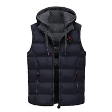 JAYCOSIN Men's Jackets Vests New Arrival Brand Men Hooded Zipper Sleeveless Jacket Winter Down Vest Male Slim Vest Outwear