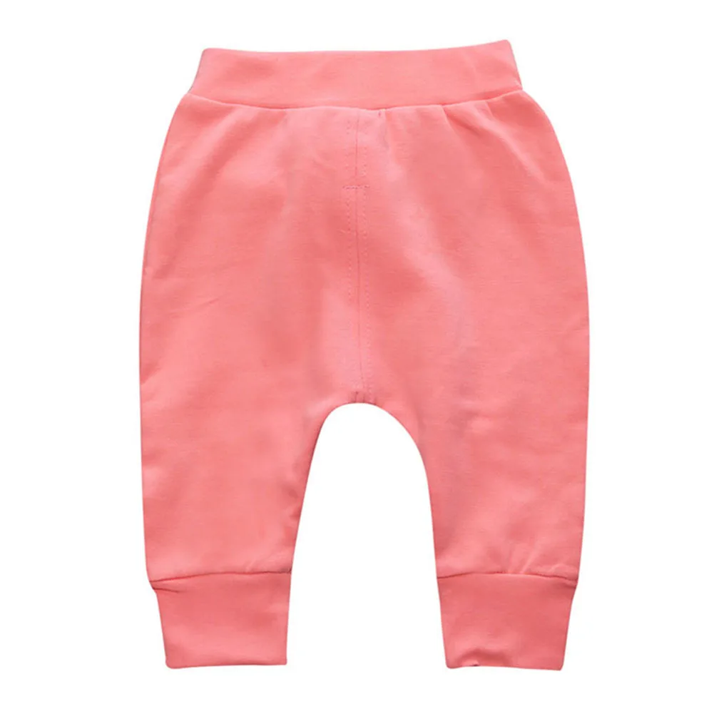 pink 60cm Детские штаны-шаровары высокого качества, Однотонные эластичные штаны на весну-осень - Цвет: pink 60cm