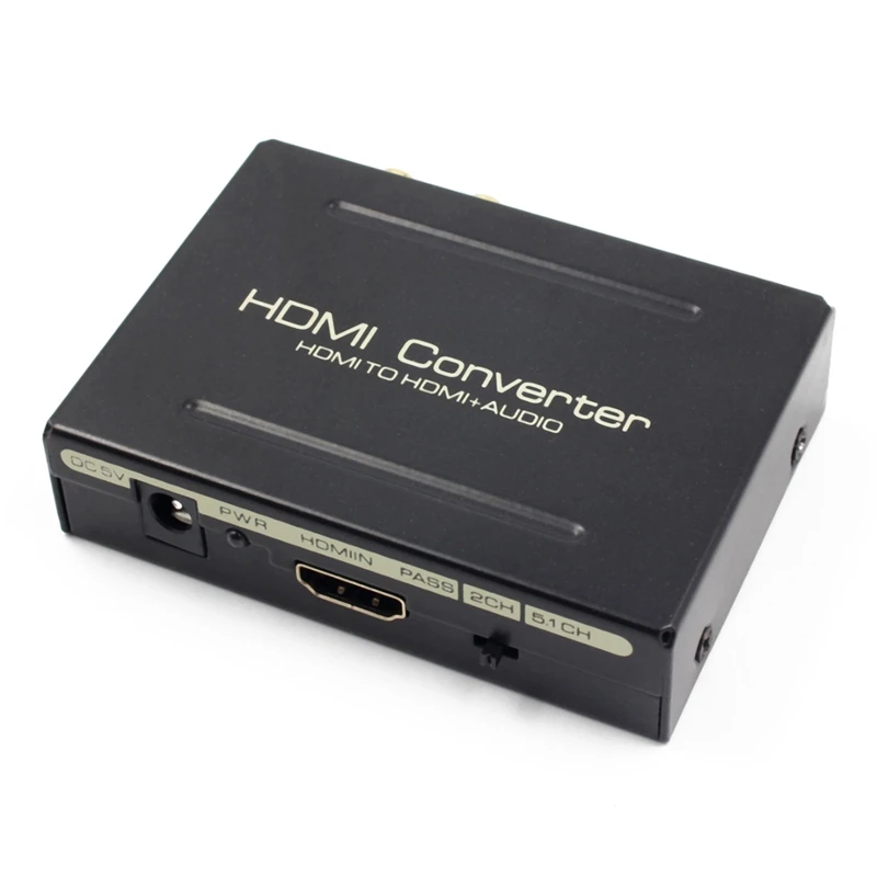  Hdmi Audio Extractor Ottico Spdif + Rca L/R Convertitore da Hdmi a Hdmi Audio Splitter per Pc Dvd H