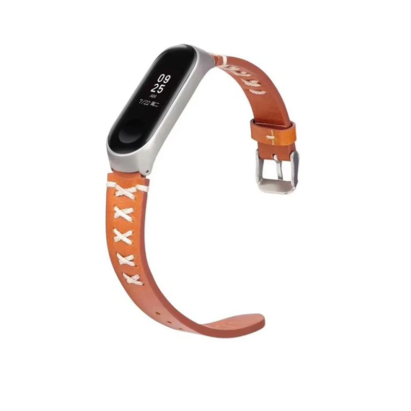 Кожаный ремешок для Mi Band аксессуары браслет Xiaomi 4 3 Ventage из натуральной кожи