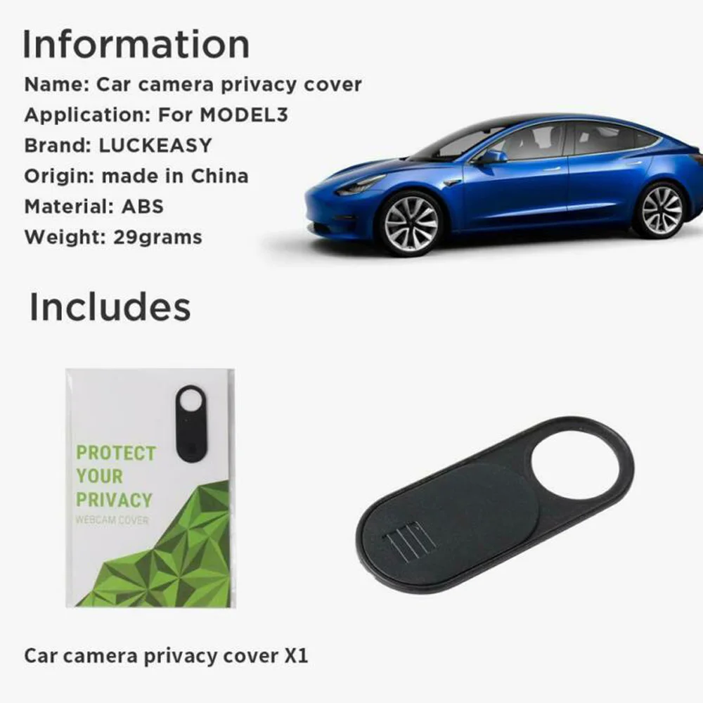Горячая Распродажа, крышка веб-камеры для салона автомобиля, Обложка для Tesla модель 3-, абсолютно и высококачественный