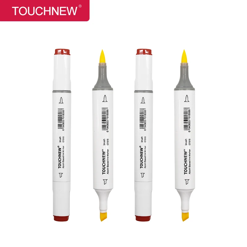 Art Markers Pen Set Sketch Soft Brush Alcohol Ink Brush Dual Tips Professional Drawing Marker 1Pcs
