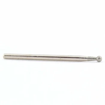 

10Pcs Metal Diamond Drill Coated 2mm Spherical Circular Head Mounted Points Grinding Drills 2.35mm Shank 100 Grit Spherical