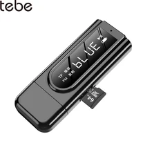 tebe Bluetooth 5 0 Receiver Transmitter with TF Card Solt 3 5mm Aux FM 2 IN 1 Wireless Audio Adapter USB Dongle For PC Headphone