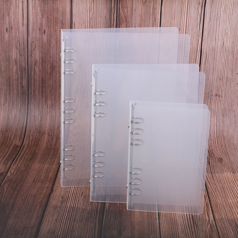 

Transparent Creative Ring Binder B5/A5 A6 Pp Notebook Planner PP Cover Accessory Office School Supplies Stationery 6 Holes