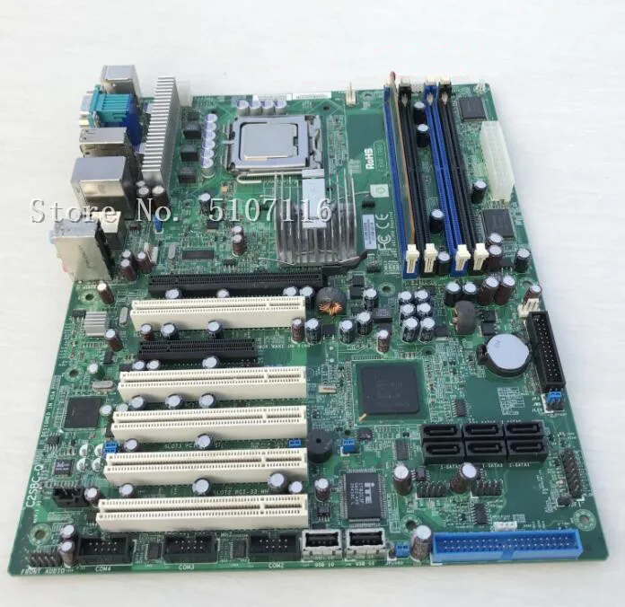 Материнская плата для настольного ПК односерверной платы C2SBC-Q 775 перед отправкой