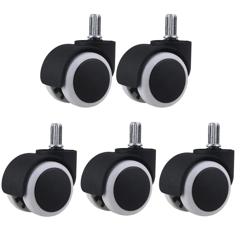 

Office Chair Swivel Casters Furniture Wheels with Vertical Thread Stem Replacement for Sofa Bed Goods Shelf Storage Rack 5pcs