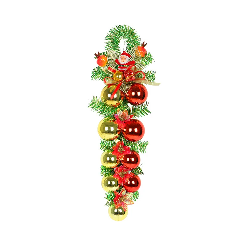 Прочный Рождественский Декор блестящий шар сосновая гирлянда двери качественные настенные подвески, подвесные украшения товары для домашнего сада