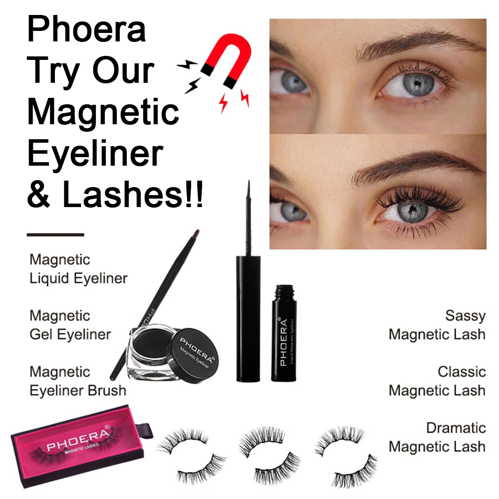 

Magnet Eyelash Magnetic Liquid Eyeliner& Magnetic False Eyelashes & Tweezer Set Waterproof Long Lasting Eyelash Extension