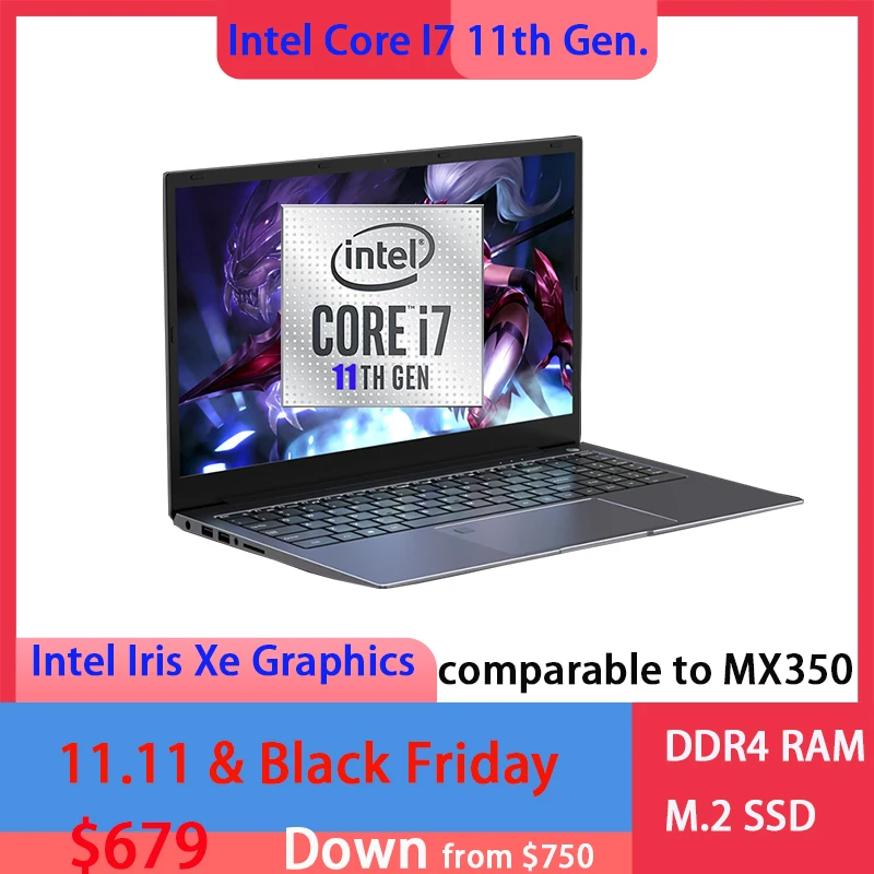 Computer Portatile I7 11Th 1165G7 Super Gaming Laptop 15.6 Pollici Schermo Hd In-Tel Core I7-1165G7 Prestazioni Robuste 11Th Notebook Windows 10