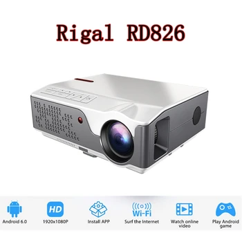 

Rigal RD826 Full HD Projector 1080P Android 6.0 7000 Lumens Multimedia System Video Beamer LED Projector for Home Theater EU