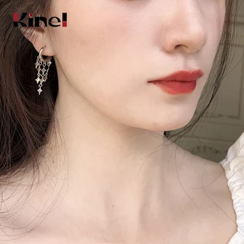 

Kinel Silver 925 Jewelry Long Sequins Earring For Women korean New 2020 Fashion INS Party Accessories Wholesale